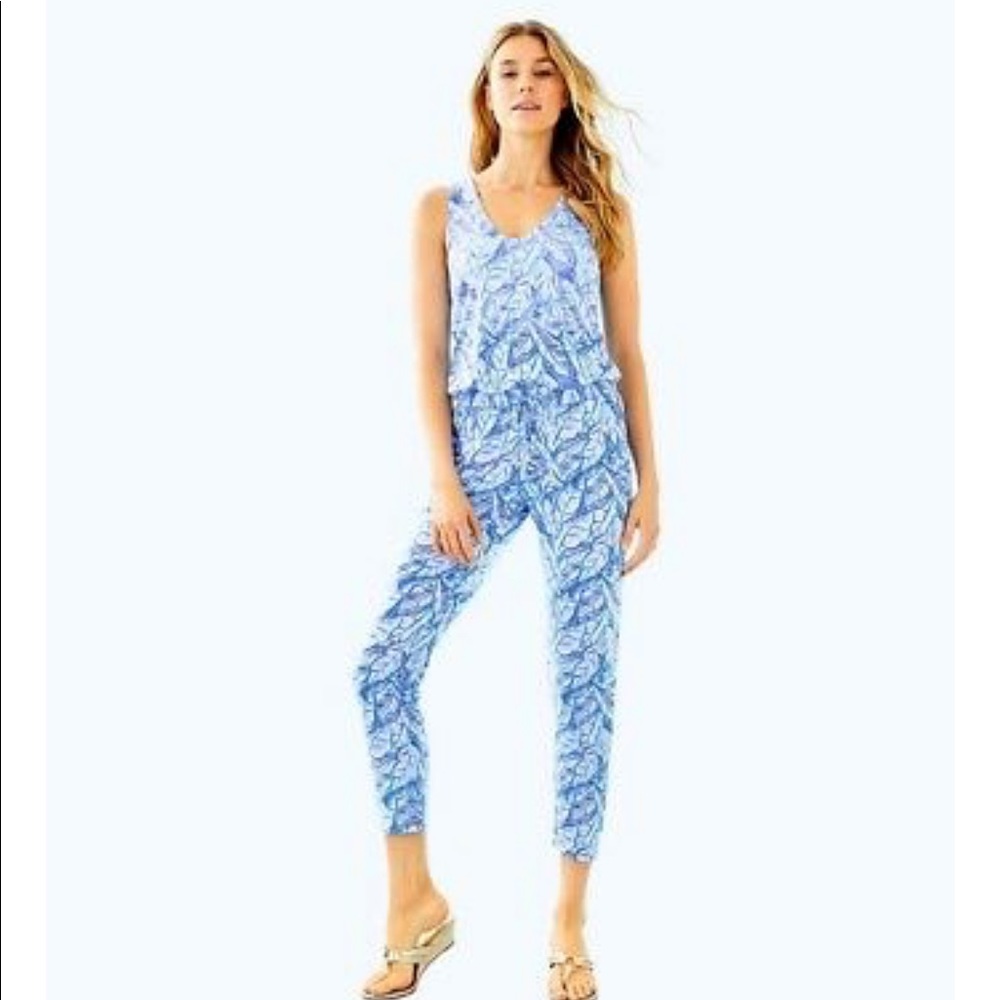 Lilly Pulitzer Bennett Blue Let’s Mango Jumpsuit